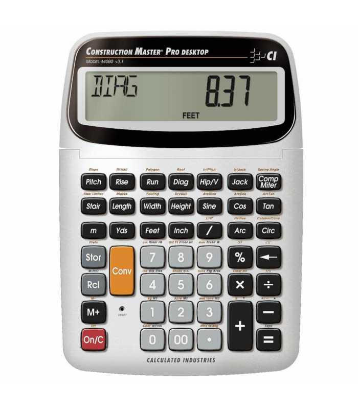 Calculated Industries Construction Master Pro Desktop [44080] Advanced Construction-Math Calculator with Full Trig Functions
